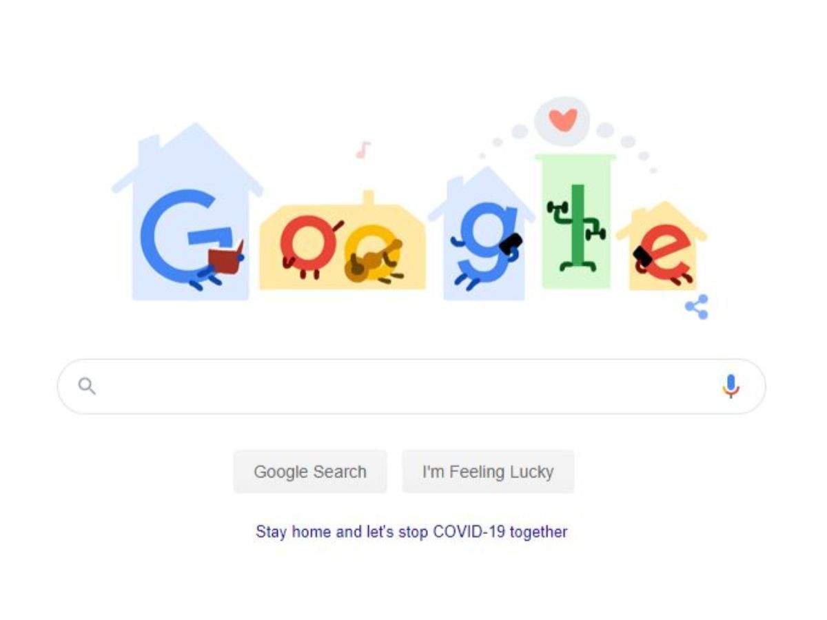 У новому дудлі Google закликали користувачів залишатися вдома, щоб зупинити коронавірус