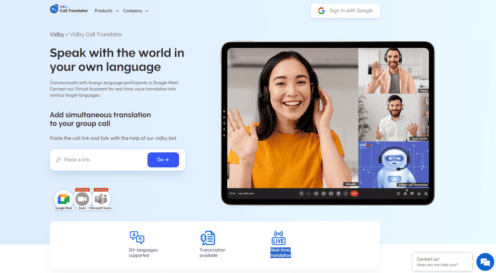 Google Meet навчився перекладати розмови в режимі реального часу
