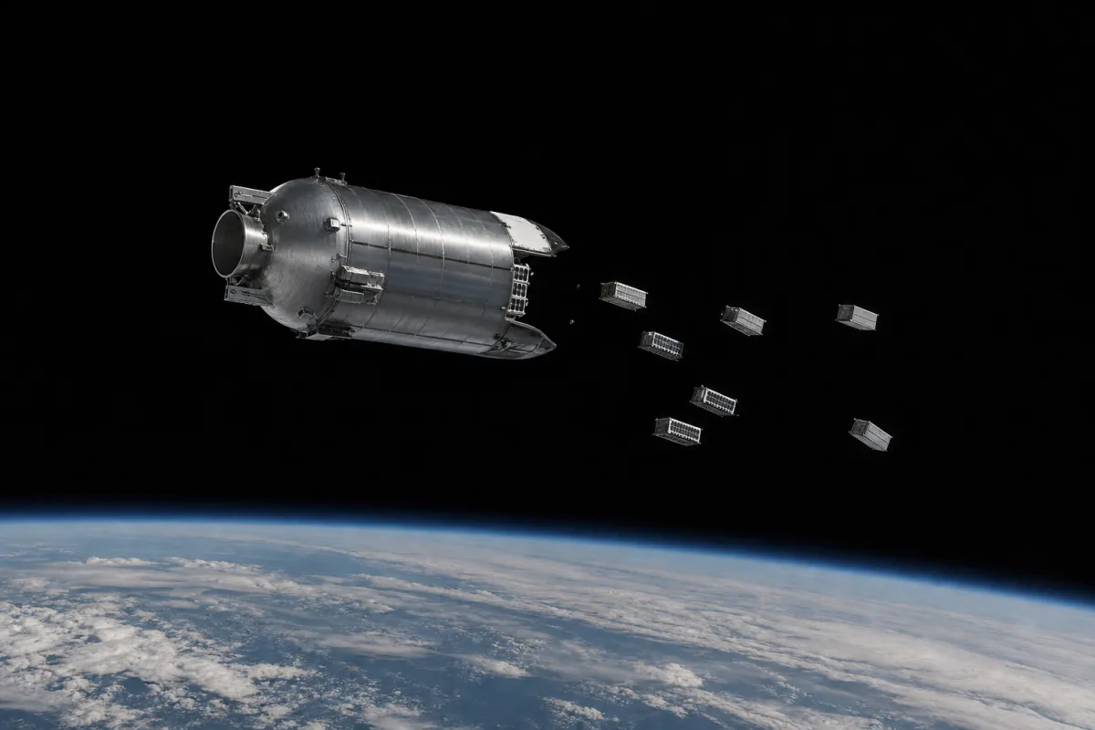 SpaceX показала відео відокремлення Starship і запуску 26 супутників Starlink